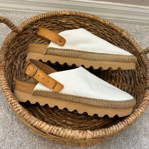 Reef Cream and Tan Clogs